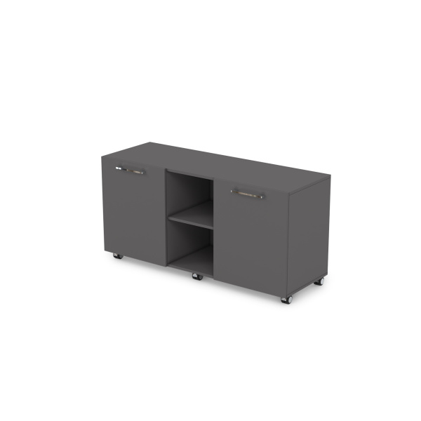 10Т.006.16 Тумба сервисная, мобильная  (1300x450x663) (Graphit)