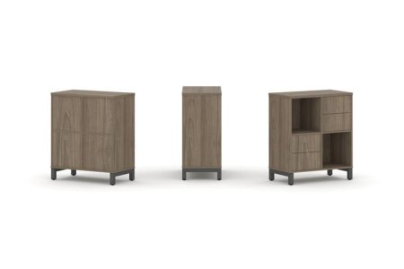 Набор стеллажа 1 сторонний, 2 яруса SN.NS-221 (754х400х881) (Вяз Благородный/Металл Антрацит)