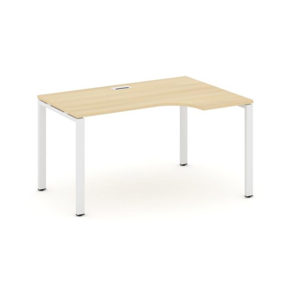 Стол рабочий эргономичный SN-6P.SPA-021(R) (1380х800/980х750) (Акация Лорка/Металл Белый)