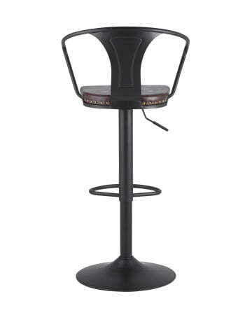 Стул барный TOLIX ARMS SOFT черный матовый (Стул барный Tolix Arms Soft черный матовый)