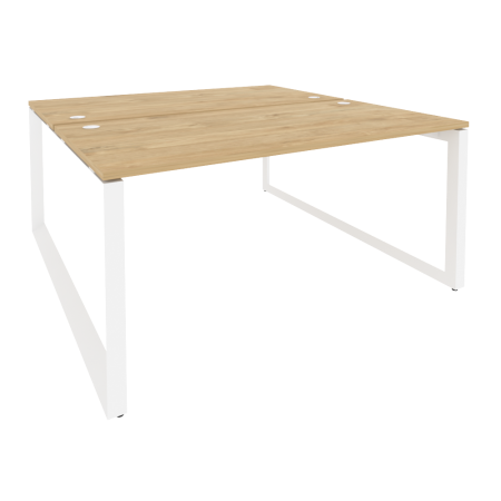 Рабочая станция на О-образном м/к Onix O.MO-D.RS-2.4.8 1580x1635x750 (Тиквуд Светлый/Белый Металл)