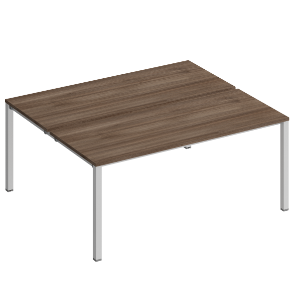 Рабочая станция на металлокаркасе КФ (2х160) Комфорт КФ К.1146 1600x1540x750 (Дуб шамони темныйСерый)