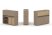 Тумба двойная + низкая надставка ES.NB.2N-10 (1500х410х1135) (Латте/Тиквуд Светлый)
