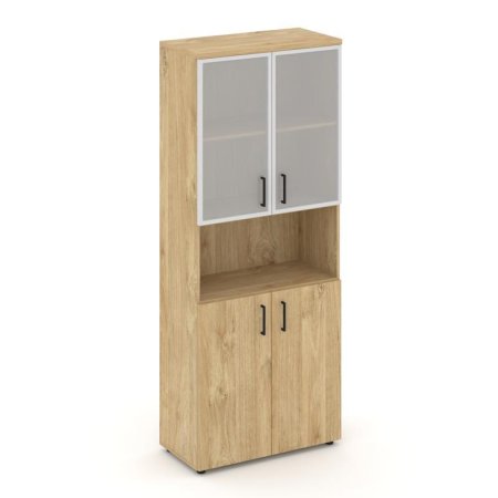 Шкаф высокий широкий SN.STS.E-106 (796х400х1982) (Тиквуд Светлый/Сатин)