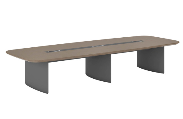 Стол для заседаний FOSTER 360 (3600х1300х760) (Шпон Серебряная жемчужина TA21)