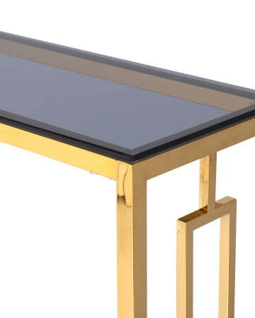 Консоль БРУКЛИН 115*30 золото стекло smoke (Консоль Бруклин черный)