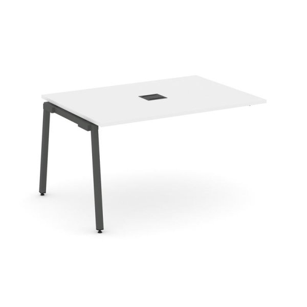 Проходной наборный элемент переговорного стола SN-4A.NSPRG-001 (980х980х750) (Белый/Металл Антрацит)