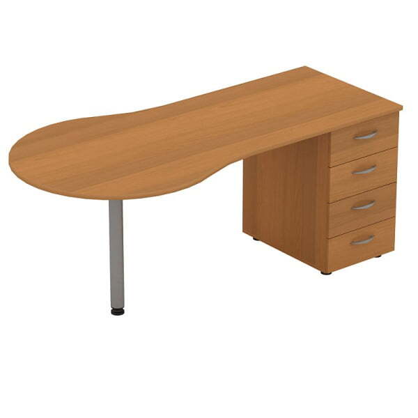 Стол письменный на металлокаркасе МП с экраном ДСП Формула ФР 162 1400x670x750 (Вяз светлыйСерый)