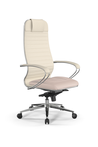 Кресло для руководителя Метта Samurai L1-4K - Infinity /Uc02/Wm06/K2cL(M06.B32.G11.W03) (Молочный)