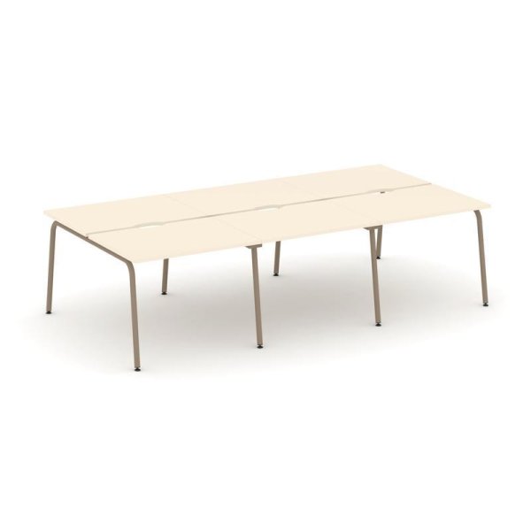 Рабочая станция 6 мест ES.D.RS-6.1-VK (2940х1500х750) (Сатин/Металл Латте)