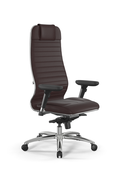 Кресло для руководителя Метта Samurai L1-4D - Infinity /Uc02/Wm06/D13P(M06.B31.G04.W03) (Темно-коричневый)