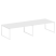 Переговорный стол 2 столешницы Metal System Style БО.ПРГ-2.5 3600x1235x750 (Дуб Наварра/Серый металл)