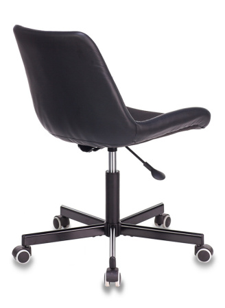 Кресло CH-350M черный текстиль/эко.кожа крестов. металл (Черный)