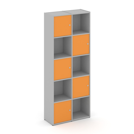 Стеллаж Locker Plus LK.K-008 798x350x1983 (Серый | Оранжевый)