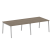 Стол для переговоров (2 столешницы) на А-образном м/к Metal System Style БА.ПРГ-2.3 2800x1235x750 (Дуб наварра/Серый металл)