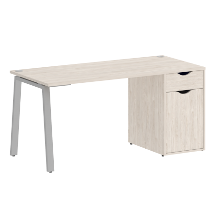Стол письменный VR.SP-3-158.1.A 1580x720x750 (Денвер Светлый/Белый Металл)