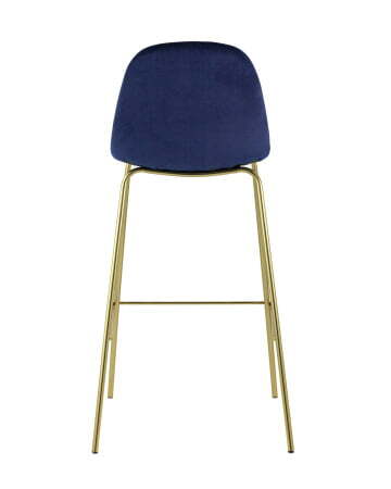 Стул барный Валенсия велюр синий золотые ножки (Стул барный Валенсия синий)