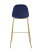 Стул барный Валенсия велюр синий золотые ножки (Стул барный Валенсия синий)