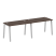 Рабочая станция на 2 рабочих места на А-образном м/к Metal System Style БА.СМ-2.2 2400x720x750 (Дуб наварра/Серый металл)
