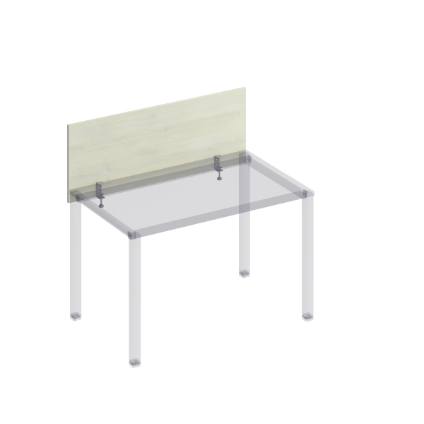 Экран настл. фронт. с кроншт. для стола 120 на мет. каркасе КФ Комфорт КФ К.841 1200x450x18 (Дуб шамони светлыйСерый)