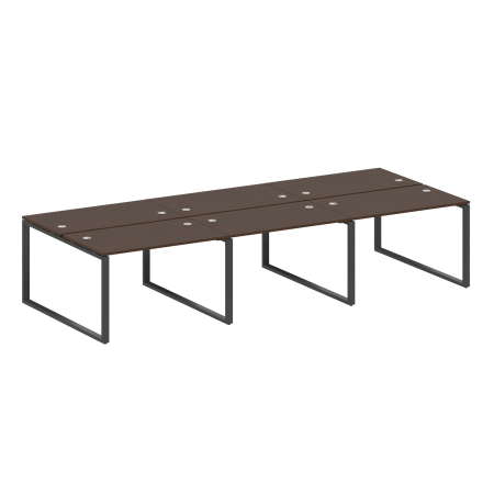 Рабочая станция Metal System Style БО.СМ-6.2 3600x1475x750 (Венге Цаво/Антрацит металл)