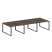 Рабочая станция Metal System Style БО.СМ-6.2 3600x1475x750 (Дуб Наварра/Серый металл)