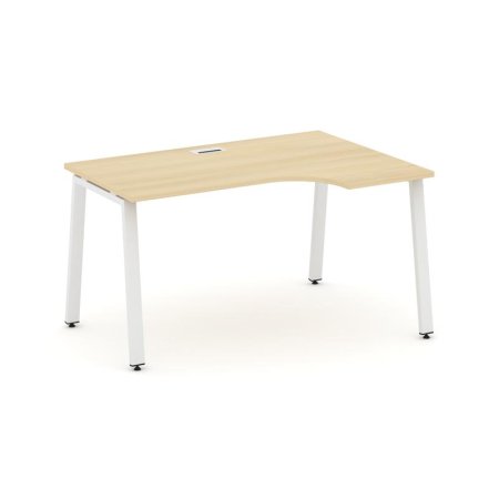 Стол рабочий эргономичный SN-6A.SPA-001(R) (1380х600/980х750) (Акация Лорка/Металл Белый)