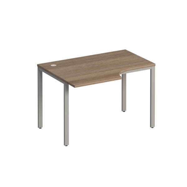 Стол эргономичный левый на металлокаркасе  Комфорт МП2 К 193 1200x900x750 (Дуб шамони темныйСерый)