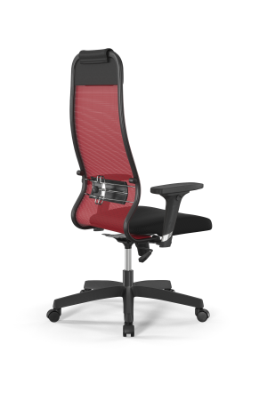 Кресло для руководителя Метта Sit 10 B1-111D - X2+UMF(X1) /Ub00/Wh00/D02P(M09.B02.G15.W01) (Красный | Черный)