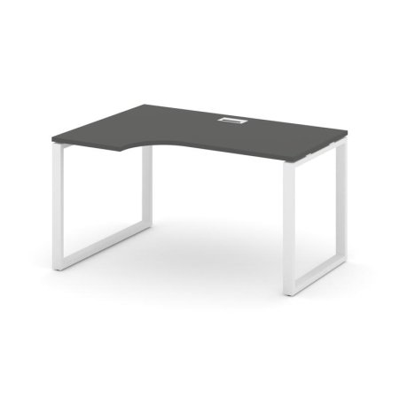 Стол рабочий эргономичный SN-6O.SPA-002(L) (1580х600/980х750) (Антрацит/Металл Белый)