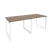 Рабочая станция на О-образном м/к Onix O.MO-RS-2.1.8 1960x800x750 (Тиквуд Темный/Белый Металл)