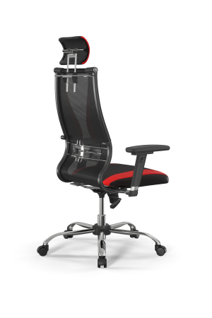 Кресло для руководителя Метта Sit 10 B2-170D - T+UMF(SY271)+Extra /Kb38/Wh09/D03P/H3mL-Pf-2D(M09.B21 (Красный | Черный)