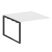 Проходной наборный элемент переговорного стола Metal System Style БО.ППРГ-2 1200x1235x750 (Дуб Наварра/Серый металл)