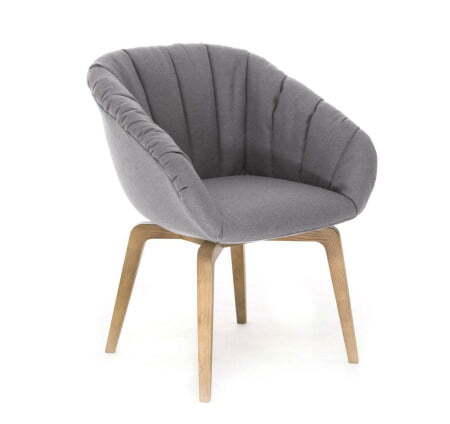 ALMA W SOFT Кресло для посетителей дерево (Светло-серый)