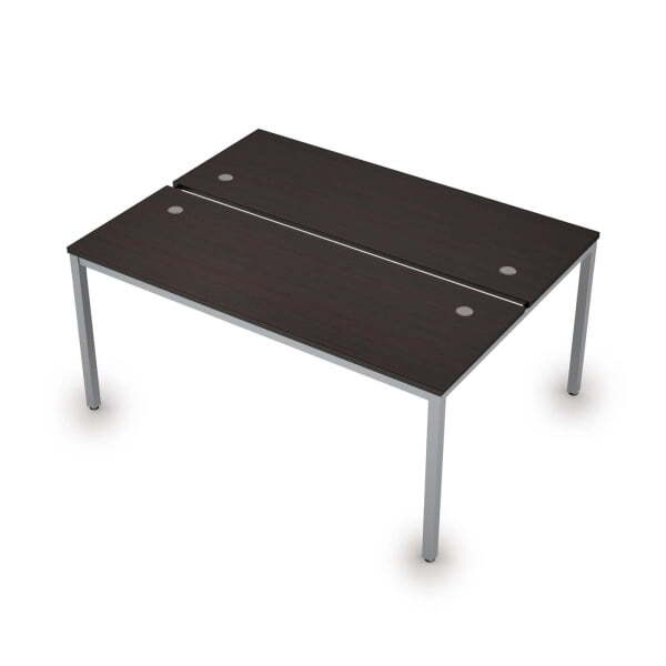 6МБ.264 Бенч-система на два рабочих места (1600x1235x750) (Венге/Алюминий матовый)