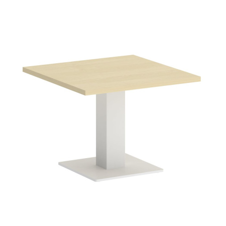 Стол журнальный квадратный VR.SP-5-60.2G 600x600x450 (Клен/Белый Металл)