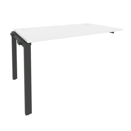 Наборный элемент рабочей станции на П-образном м/к Onix O.MP-1.NRS-3.8 1380x800x750 (Белый Бриллиант/Черный металл)