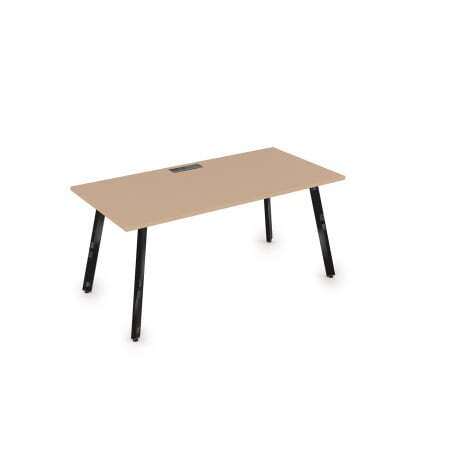 10СР.085 Стол рабочий, прямолинейный (1800x800x750) (MokkoЧерный глянец)