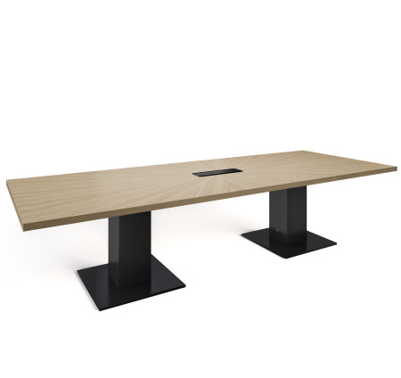 RENZ/TESLA Стол для переговоров L320 (Светлый эвкалипт/Черный)