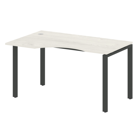 Стол криволинейный левый Metal System Style БП.СА-2 Л 1400x900x750 (Дуб Наварра/Антрацит металл)