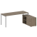 Рабочая станция с опорной тумбой правая Metal System Style БП.РС-СТС-2.5 Пр 1900x1520x750 (Дуб Наварра/Серый металл)