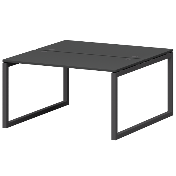 Бенч двойной на металлокаркасе Смарт СМС2-О-10К.149.Пр50 1000x1496x750 (Графит/Антрацит)
