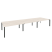 Рабочая станция на П-образном м/к Onix O.MP-D.RS-6.4.7 4740x1475x750 (Тиквуд Темный/Белый Металл)