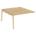 Наборный элемент рабочей станции на деревянных опорах Onix Wood OW.2.NRS-3.8 1380x1635x750 (Тиквуд Светлый/Дуб Темный)