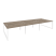 Рабочая станция на О-образном м/к Onix O.MO-D.RS-6.3.8 4140x1635x750 (Тиквуд Темный/Белый Металл)