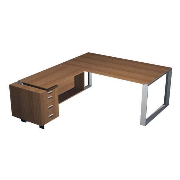Стол руководителя с приставкой левой X7 X7C22 1900x2100x720 (Орех каналеттоСерый)