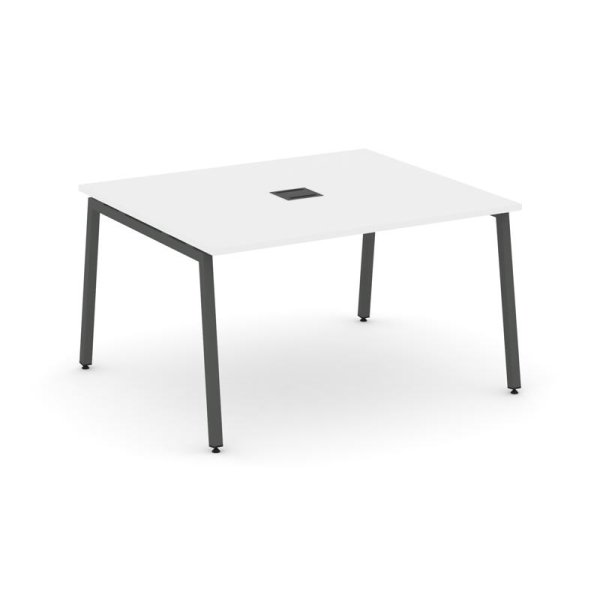 Стол переговорный SN-4A.SPRG-032 (1180х1180х750) (Белый/Металл Антрацит)