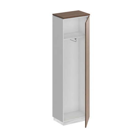 Шкаф для одежды узкий City СИ 305 600x400x2034 (Дуб гладстоун / Белый премиум / Белый премиум)