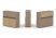 Тумба двойная + низкая надставка ES.NB.2N-4 (1500х410х1135) (Латте/Тиквуд Светлый)