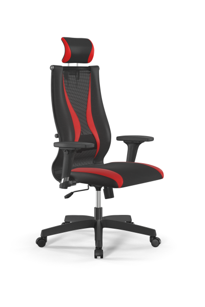 Кресло для руководителя Метта Sit 10 B2-170D - T+UMF(SY271)+Extra /Kb38/Wh09/D02P/H3mL-Pf-2D(M09.B02 (Красный | Черный)